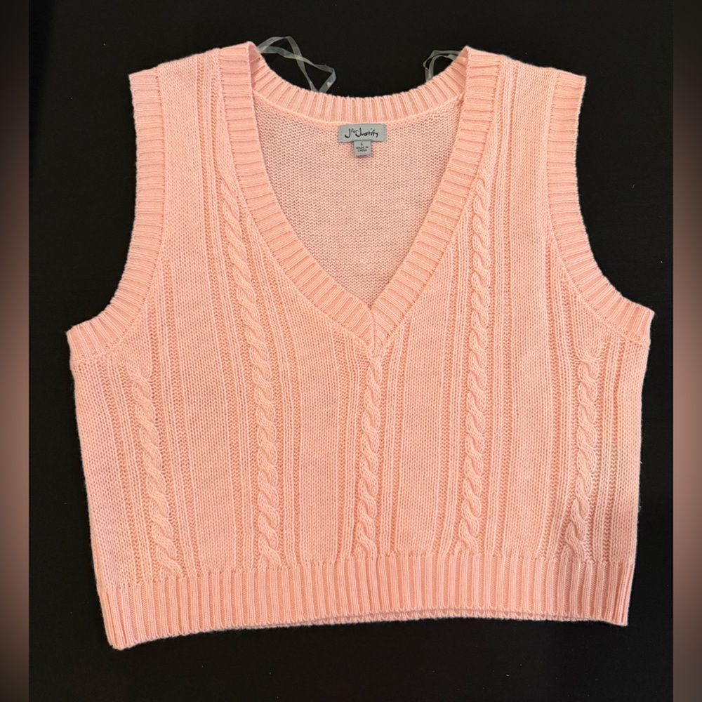 J for Justify pink cropped vest